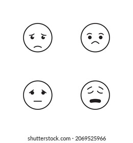 Sad Emotion icon design vector illustration Template