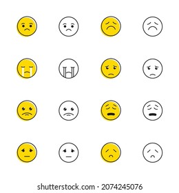 Sad Emotion icon design vector illustration Template