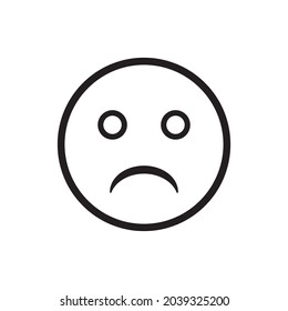  Icono de emoción triste Vector Ilustración