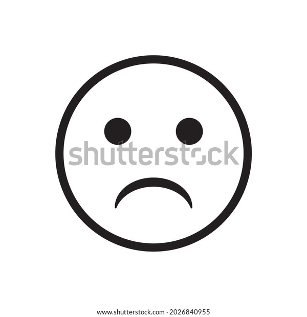 Sad Emotion Icon Vector Illustration Stock Vector (Royalty Free ...