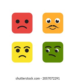 Sad Emotion Vector icon design illustration Template