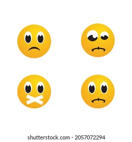 Sad Emotion Vector icon design illustration Template