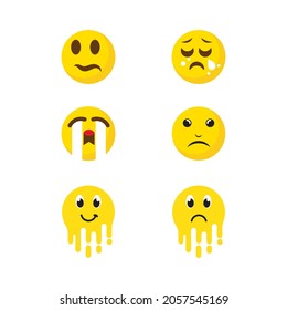 Sad Emotion Vector icon design illustration Template