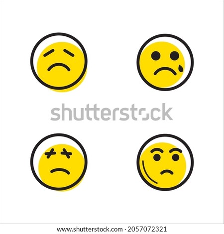 Sad Emotion Vector icon design illustration Template
