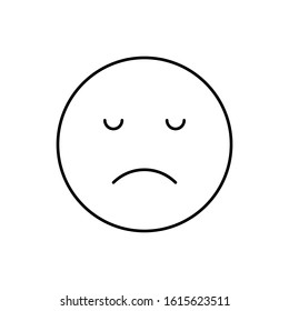 Sad, emotions icon. Simple line, outline vector expression of mood icons for ui and ux, website or mobile application