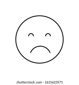 Sad, emotions icon. Simple line, outline vector expression of mood icons for ui and ux, website or mobile application