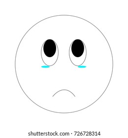 Sad emotion.Vector illustration.