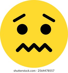 sad expression emoticon vector. symbol, illustration, sign