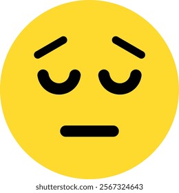 sad expression emoticon vector. symbol, illustration, sign