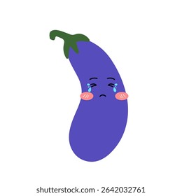 Sad expression face character design