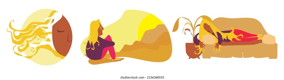 Sad Expression and pose of young girl, isolated on white background.