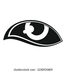 Sad eye icon simple vector. Look vision. See shape