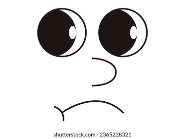 Sad face black icon on white background.