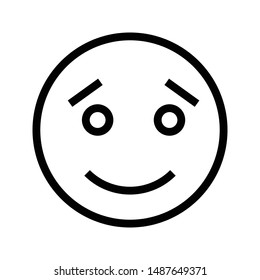 sad face colour line vector icon