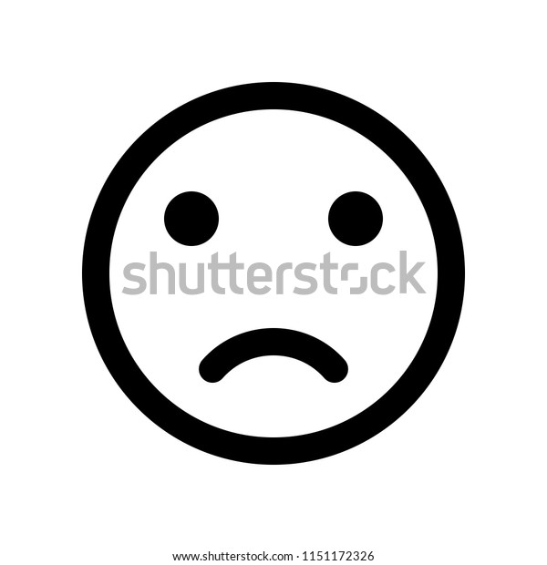 Sad Face Emoji Stock Vector (Royalty Free) 1151172326