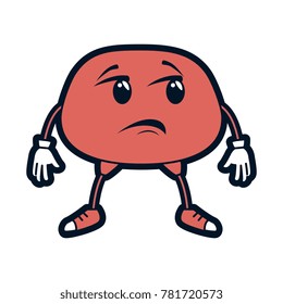 sad face emoji character