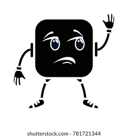 sad face emoji character