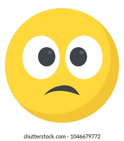 A sad face emoji, depressed smiley 