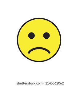 Sad face emoji icon