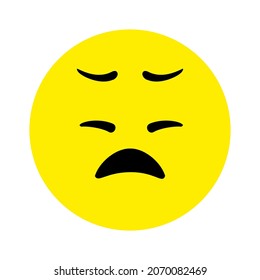 Sad face. Emoji icon vector. Emoticon sign. Negative emotions. Vector illustration.