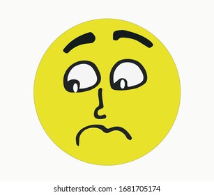 sad face emoji. this is a vector