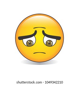 Sad Face Emoji Vector