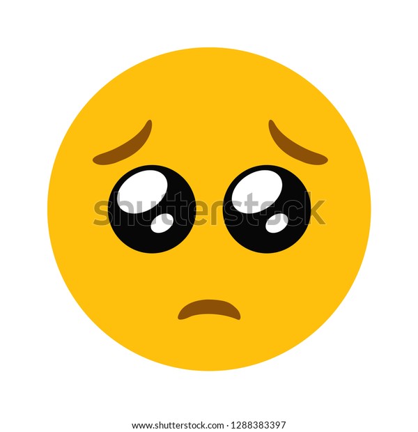 Sad Face Emoji Vector Stock Vector Royalty Free 1288383397