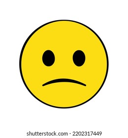 Sad Face Emoji Vector Illustration Cartoon Stock Vector (Royalty Free ...