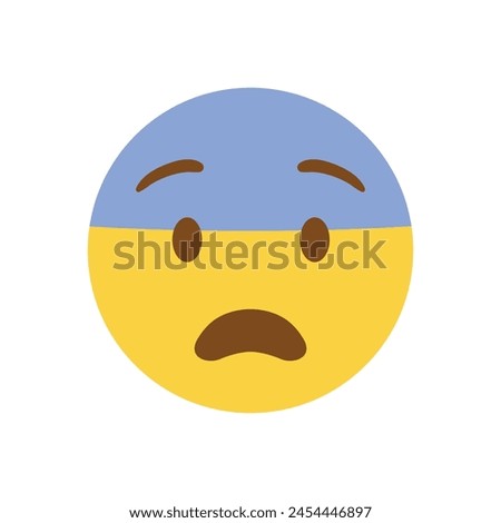 Sad face emoji vector illustration