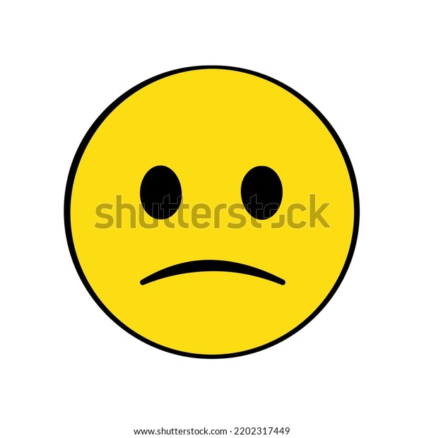 Sad Face Emoji Vector Illustration Cartoon Stock Vector (Royalty Free ...