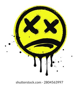 Sad face emoticon character