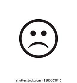 Sad face emoticon icon