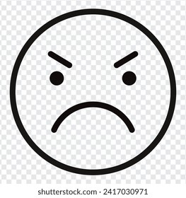 
Sad face emoticons . Sad Face line emoji. emoji line art vector icons for apps and websites, Customer review, satisfaction, feedback, mood tracker. emoticons for app and website design.