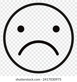 
Sad face emoticons . Sad Face line emoji. emoji line art vector icons for apps and websites, Customer review, satisfaction, feedback, mood tracker. emoticons for app and website design.