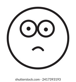 Sad face emoticons . Sad Face line emoji. emoji line art vector icons for apps and websites, Customer review, satisfaction, feedback, mood tracker. emoticons for app and website design,eps10