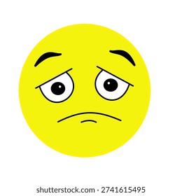 sad face emotion yellow face expression grief sorrow 