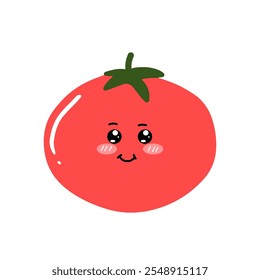 Diseño de personaje de tomate de expresión de cara triste