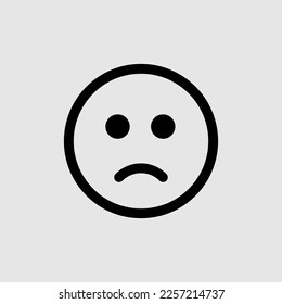 Sad Face flat vector icon. trendy style illustration on white background..eps