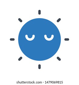 sad face glyph colour vector icon