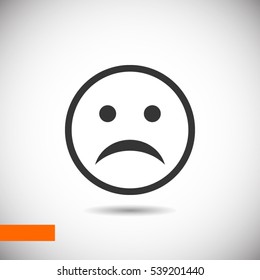 Sad face icon 
