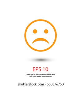 Sad face icon 