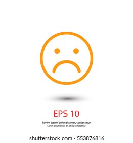 Sad face icon 