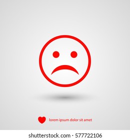 Sad face icon 