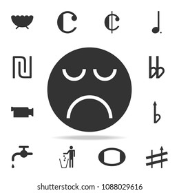 Sad face icon. Detailed set of web icons and signs. Premium graphic design. One of the collection icons for websites, web design, mobile app on white background