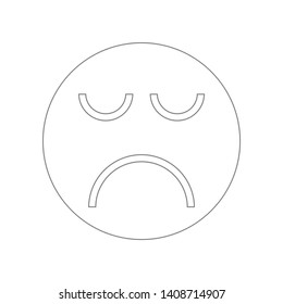 Sad face icon. Element of web for mobile concept and web apps icon. Outline, thin line icon for website design and development, app development