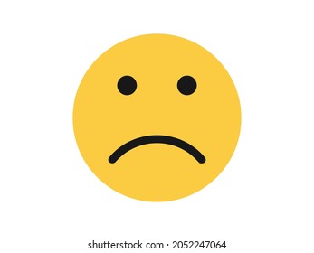 Icono de cara triste. Triste ilustración facial. 