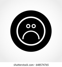 Sad face Icon Isolated on White Background