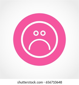 Sad face Icon Isolated on White Background