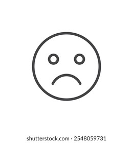 Sad face icon Logo symbol outline set