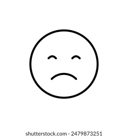 Sad Face Icon Perfect for Emotions and Expressions